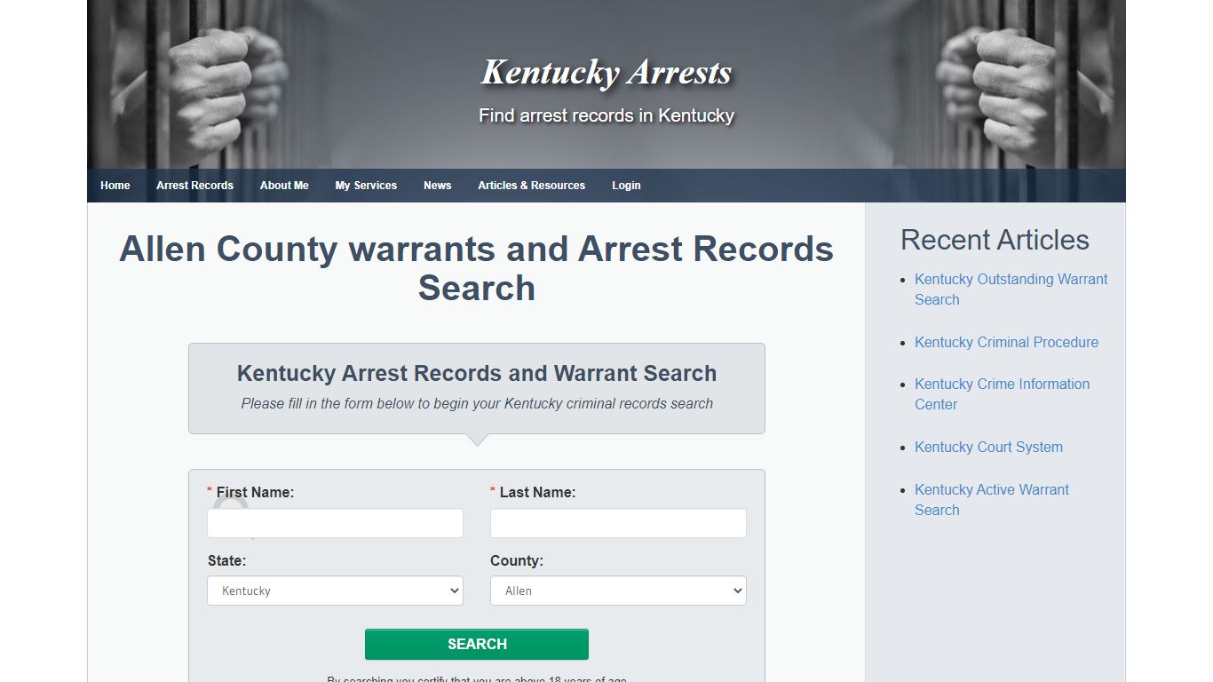 Allen County warrants and Arrest Records Search - Kentucky Arrests